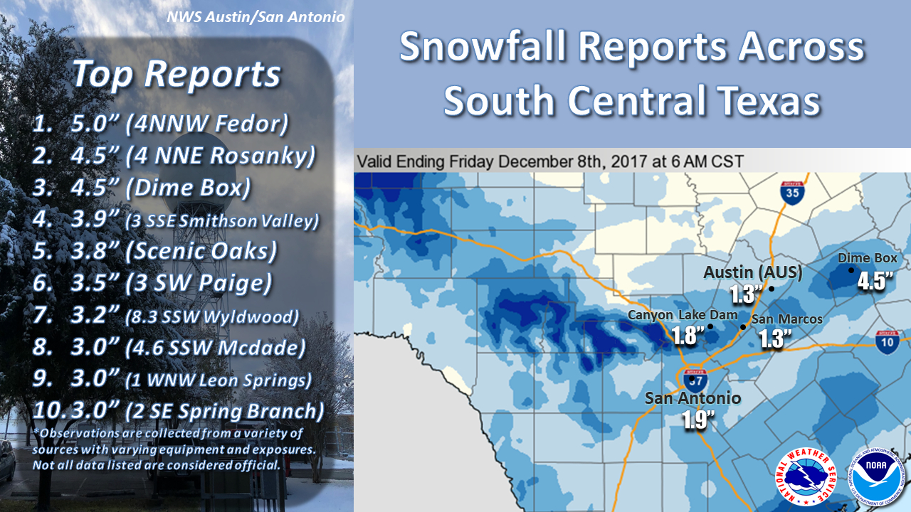 3 years ago Snow across Central and South Texas